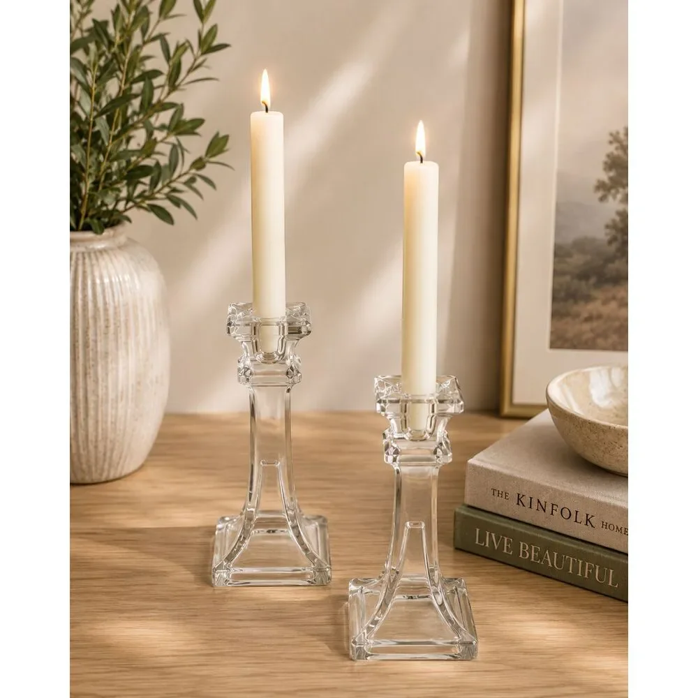 Glass Candle Holders Set of 2